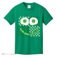 Green Smile Face Eggs And Bacon Ham Breakfast St PatrickS Kids T-Shirt thumb 0