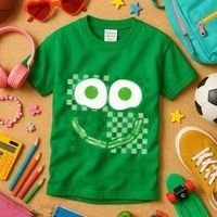 Green Smile Face Eggs And Bacon Ham Breakfast St PatrickS Kids T-Shirt thumb 3