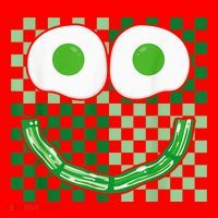 Green Smile Face Eggs And Bacon Ham Breakfast St PatrickS Santa Hat thumb 1