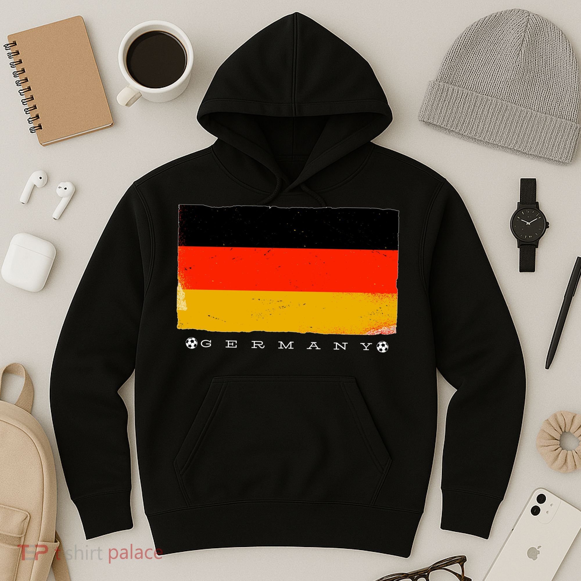 Germany Soccer Flag Logo Hoodie