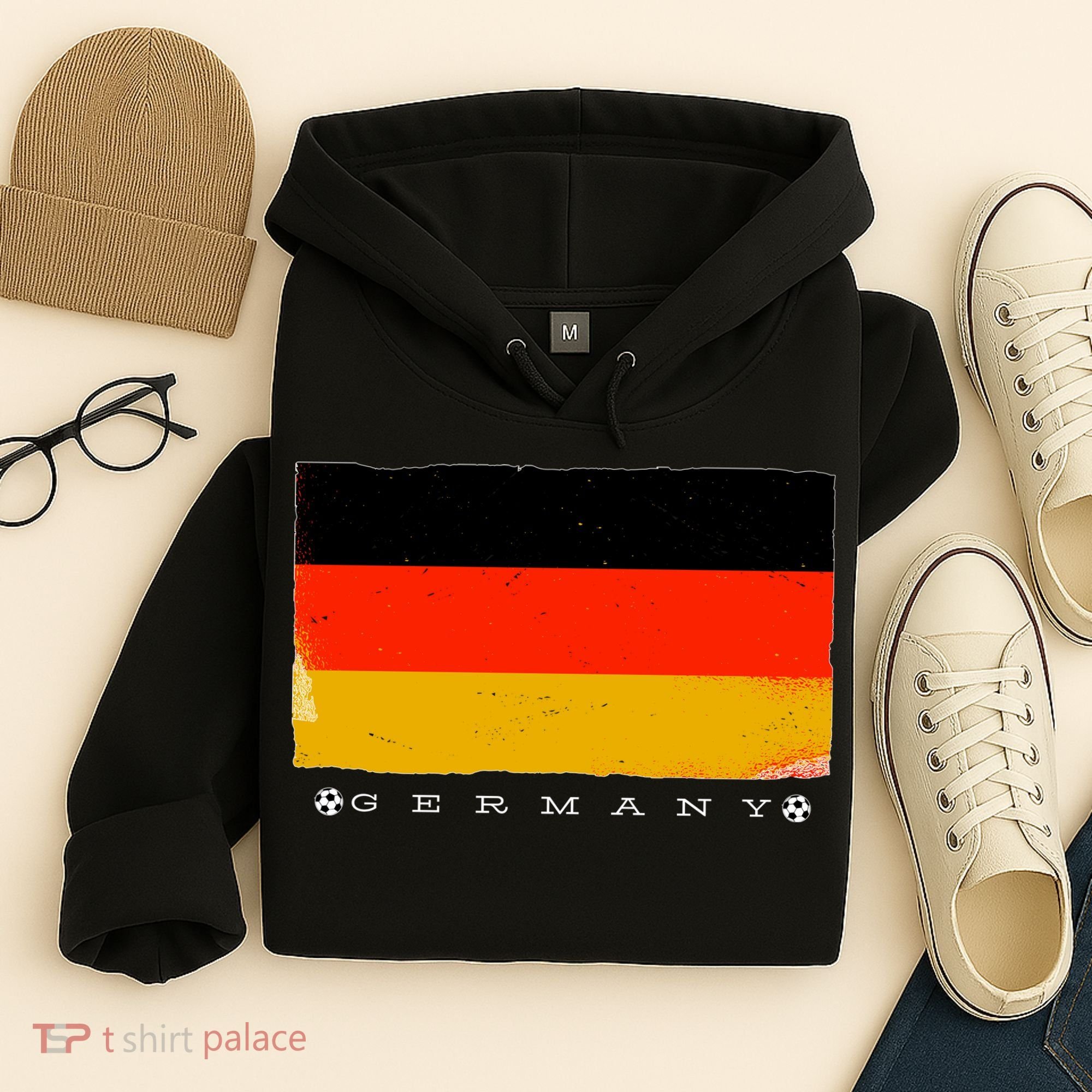Germany Soccer Flag Logo Hoodie
