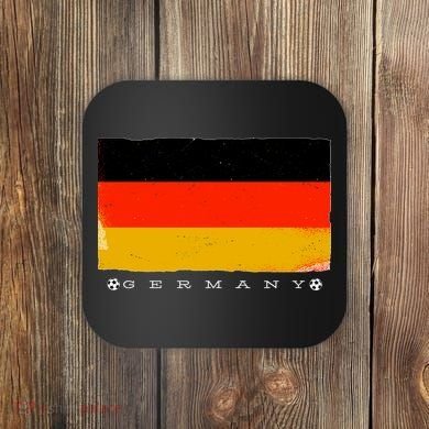 Germany Soccer Flag Logo Coaster