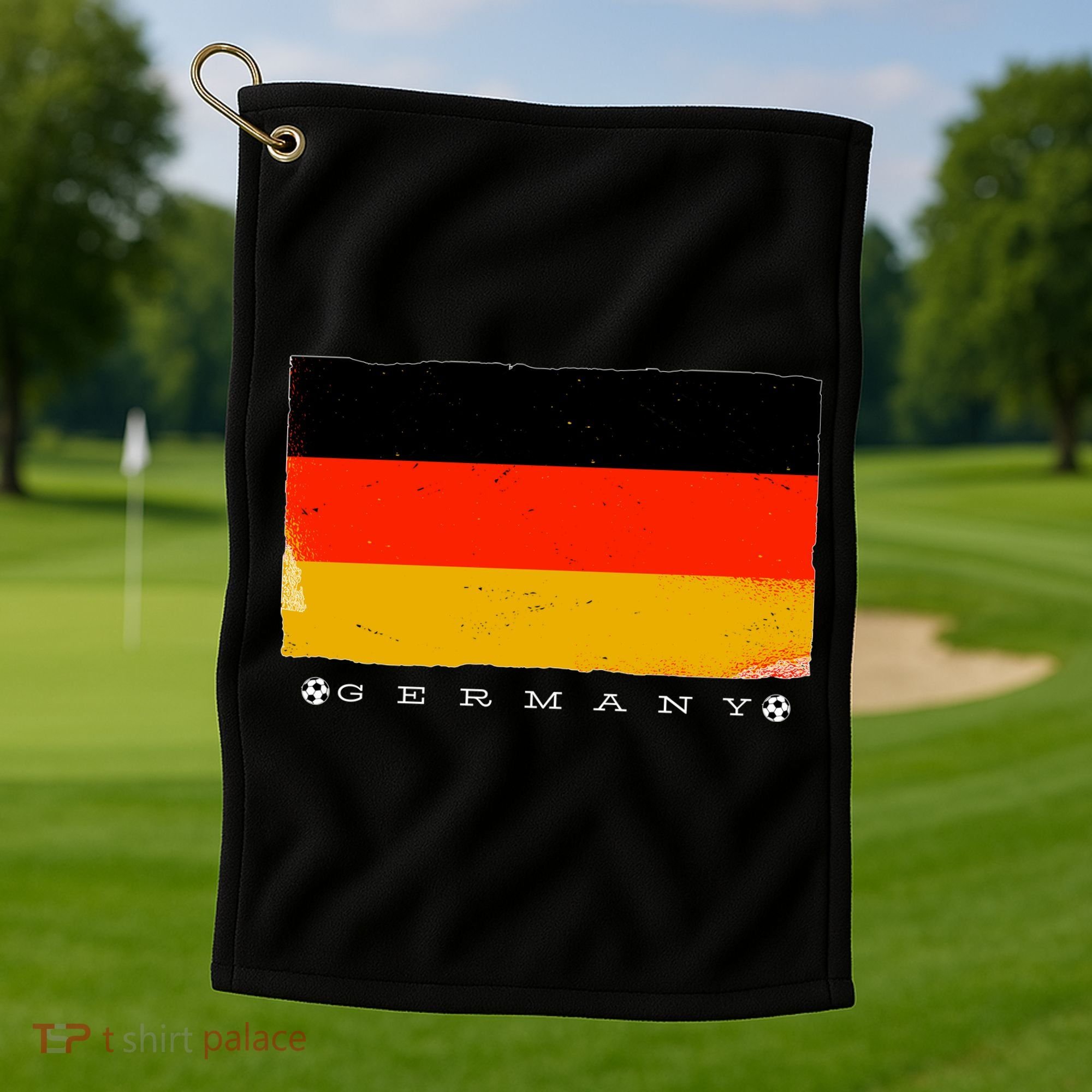 Germany Soccer Flag Logo Golf Towel