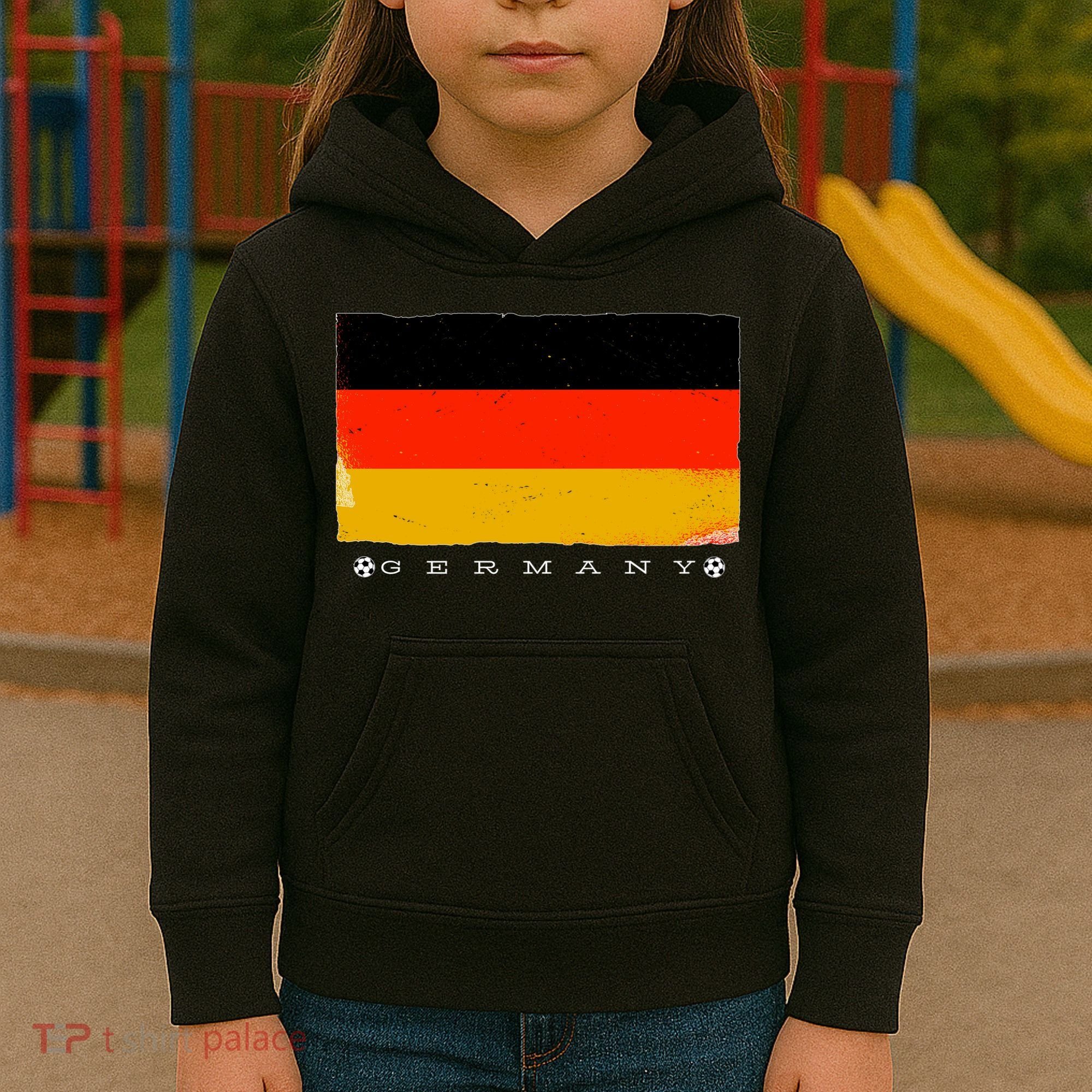 Germany Soccer Flag Logo Kids Hoodie