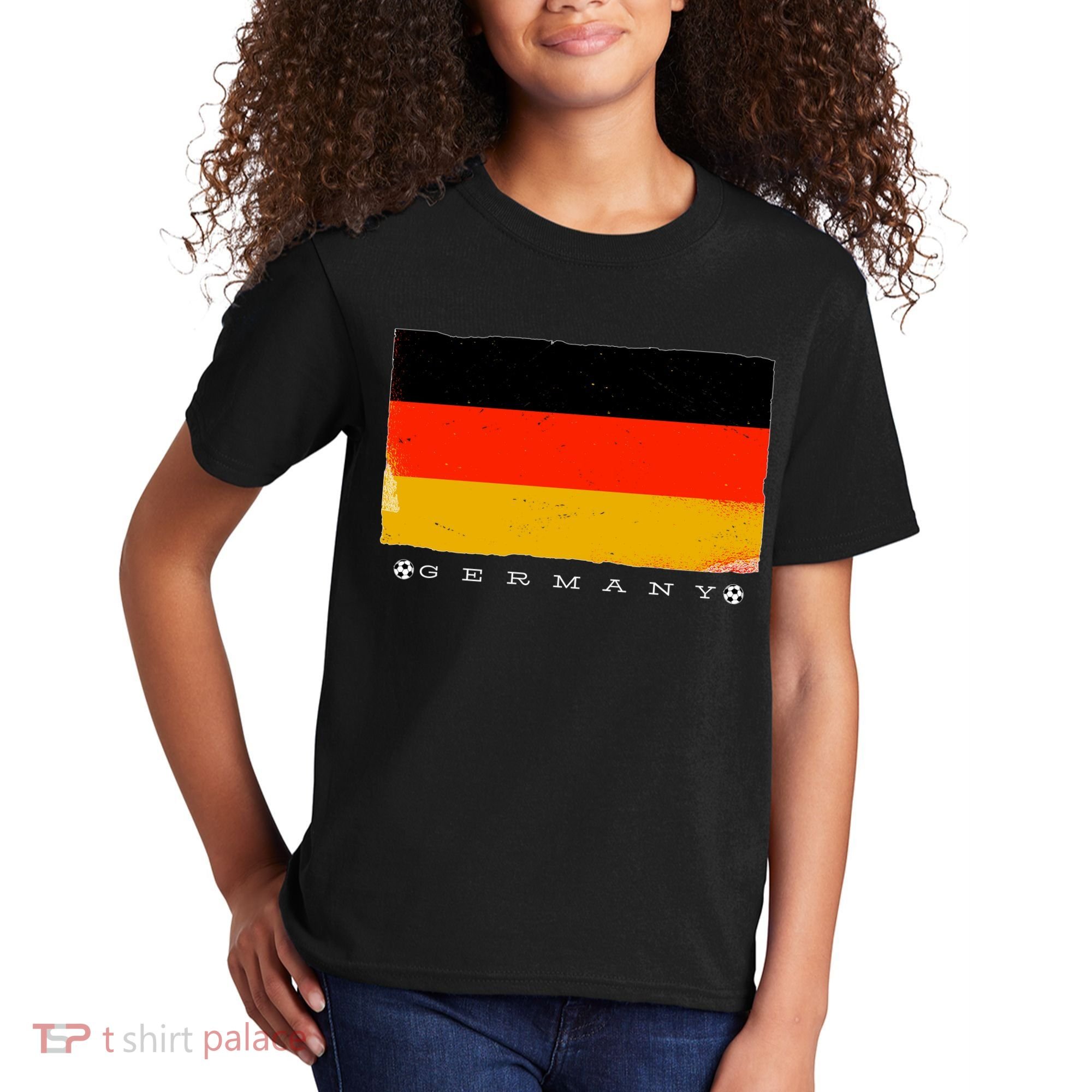 Germany Soccer Flag Logo Kids T-Shirt