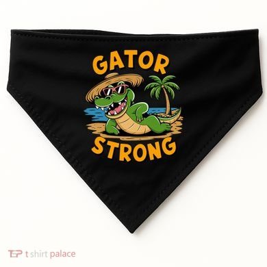 Gator Strong Funny Florida Alligator Sunglasses Present Gift USA-Made Doggie Bandana