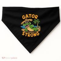 Gator Strong Funny Florida Alligator Sunglasses Present Gift USA-Made Doggie Bandana thumb 0