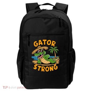 Gator Strong Funny Florida Alligator Sunglasses Present Gift Backpack