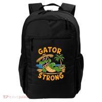 Gator Strong Funny Florida Alligator Sunglasses Present Gift Backpack thumb 0