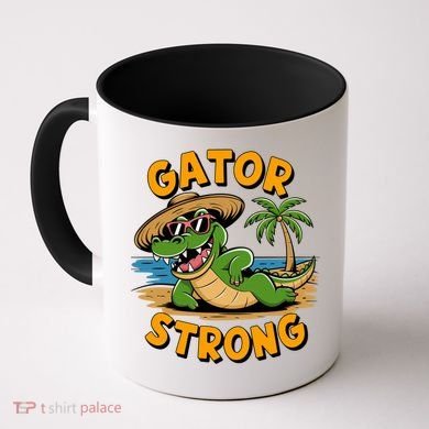 Gator Strong Funny Florida Alligator Sunglasses Present Gift Coffee Mug