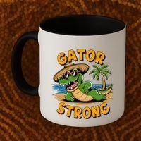 Gator Strong Funny Florida Alligator Sunglasses Present Gift Coffee Mug thumb 2