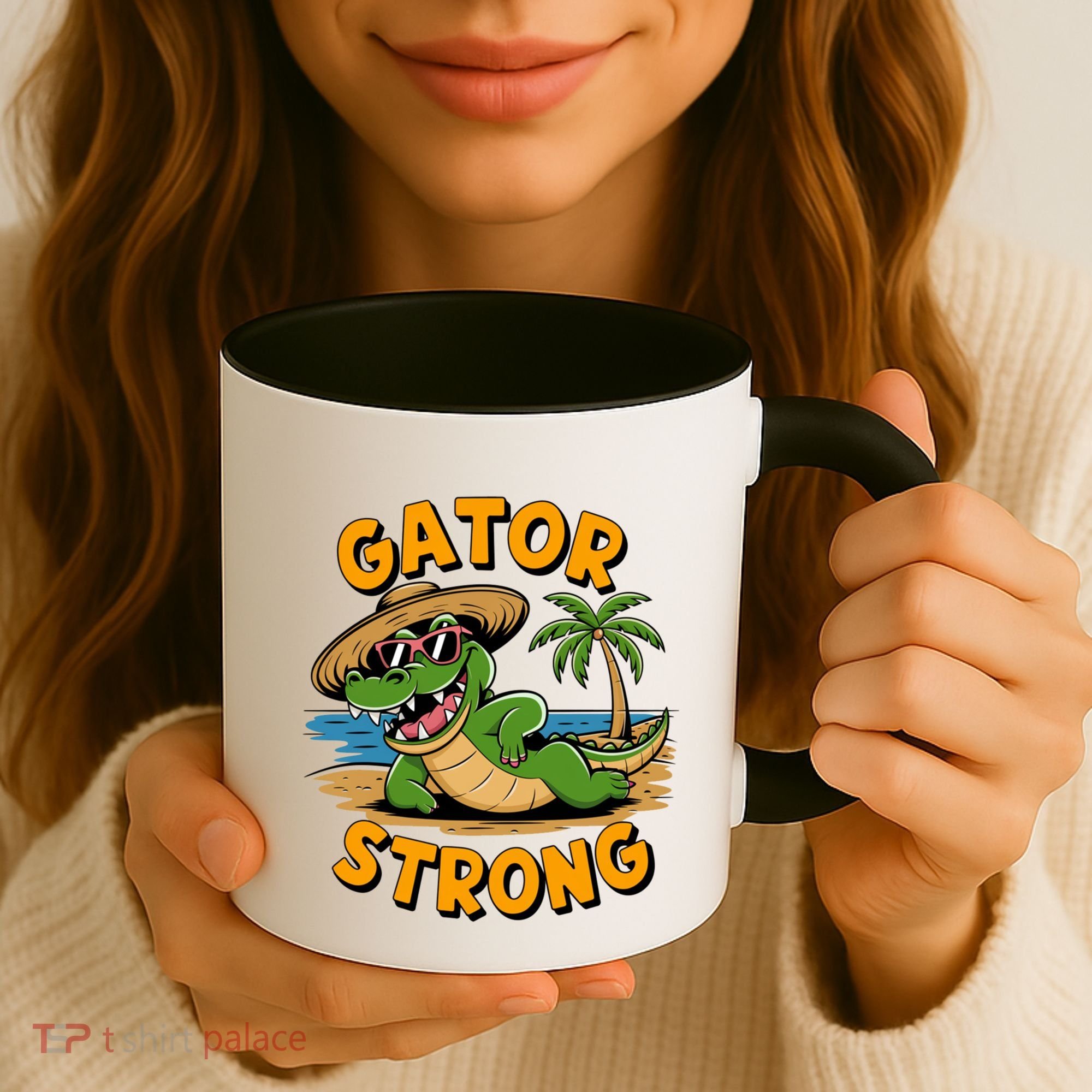 Gator Strong Funny Florida Alligator Sunglasses Present Gift Coffee Mug