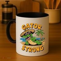 Gator Strong Funny Florida Alligator Sunglasses Present Gift Coffee Mug thumb 4