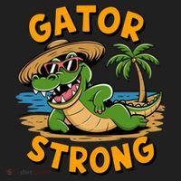 Gator Strong Funny Florida Alligator Sunglasses Present Gift Beanie thumb 2