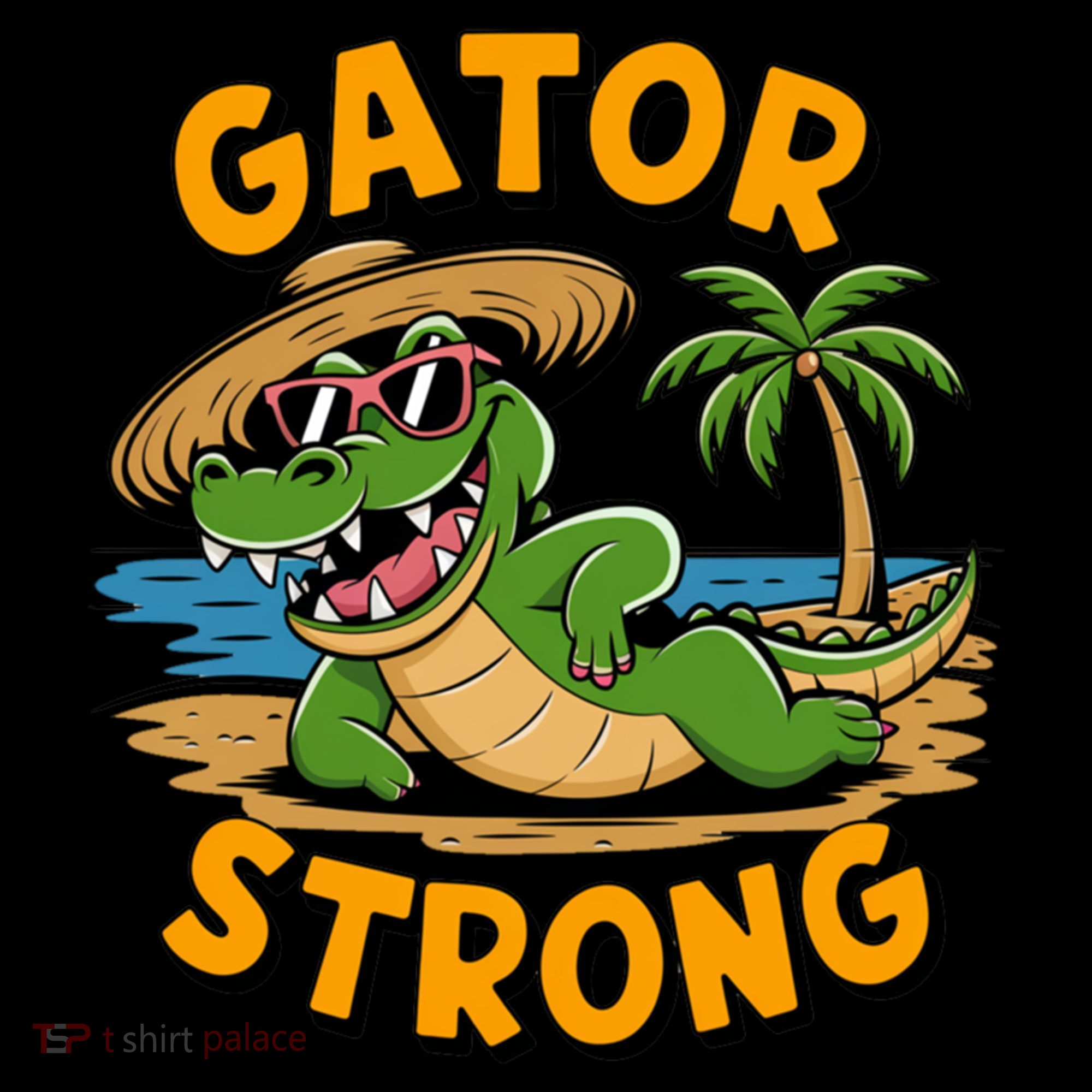 Gator Strong Funny Florida Alligator Sunglasses Present Gift Women's Hoodie