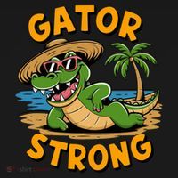 Gator Strong Funny Florida Alligator Sunglasses Present Gift Ornament thumb 1