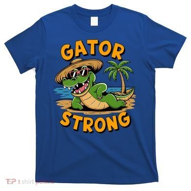 Gator Strong Funny Florida Alligator Sunglasses Present Gift T-Shirt