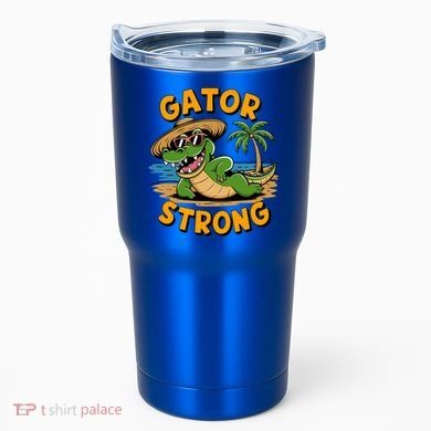 Gator Strong Funny Florida Alligator Sunglasses Present Gift Tumbler