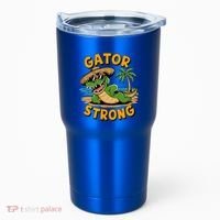 Gator Strong Funny Florida Alligator Sunglasses Present Gift Tumbler thumb 0