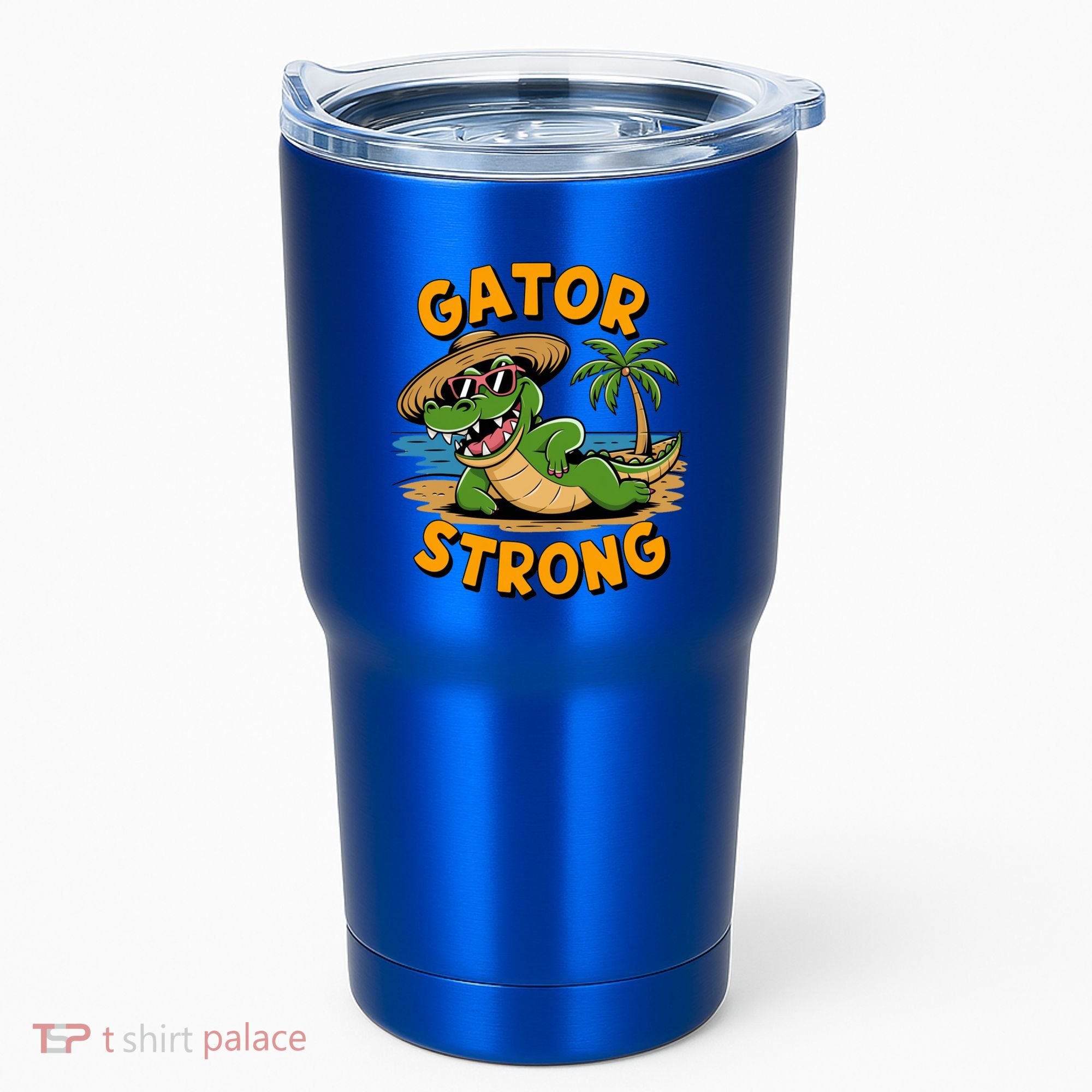 Gator Strong Funny Florida Alligator Sunglasses Present Gift Tumbler