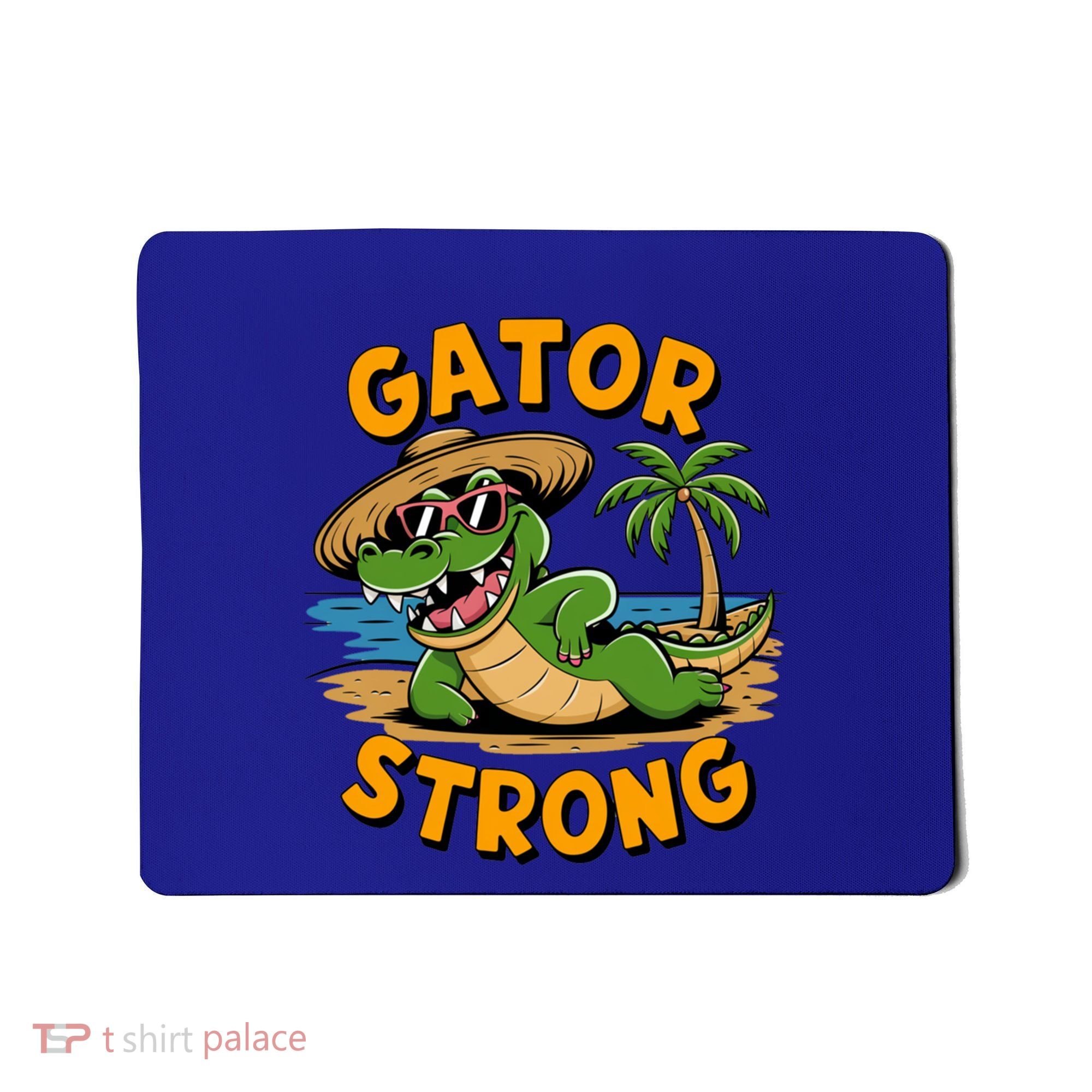 Gator Strong Funny Florida Alligator Sunglasses Present Gift Mousepad