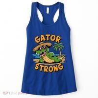 Gator Strong Funny Florida Alligator Sunglasses Present Gift Women's Tank Top thumb 0