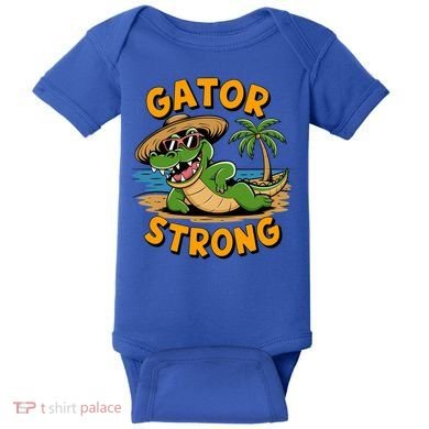 Gator Strong Funny Florida Alligator Sunglasses Present Gift Baby Bodysuit