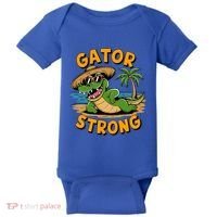 Gator Strong Funny Florida Alligator Sunglasses Present Gift Baby Bodysuit thumb 0