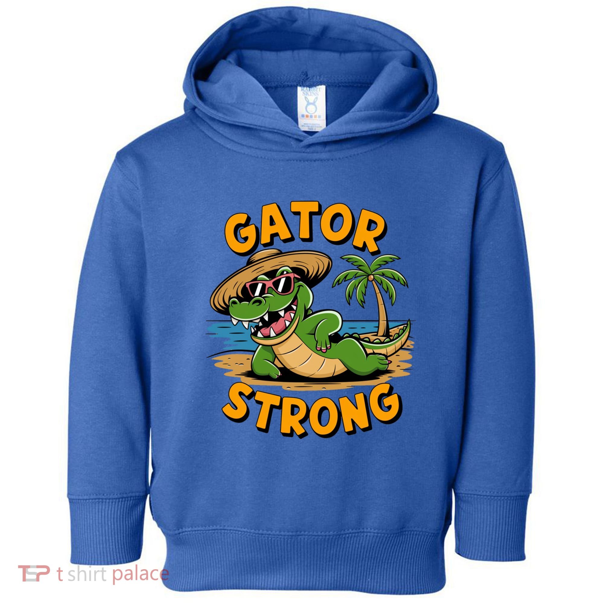 Gator Strong Funny Florida Alligator Sunglasses Present Gift Toddler Hoodie