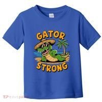 Gator Strong Funny Florida Alligator Sunglasses Present Gift Toddler T-Shirt thumb 0