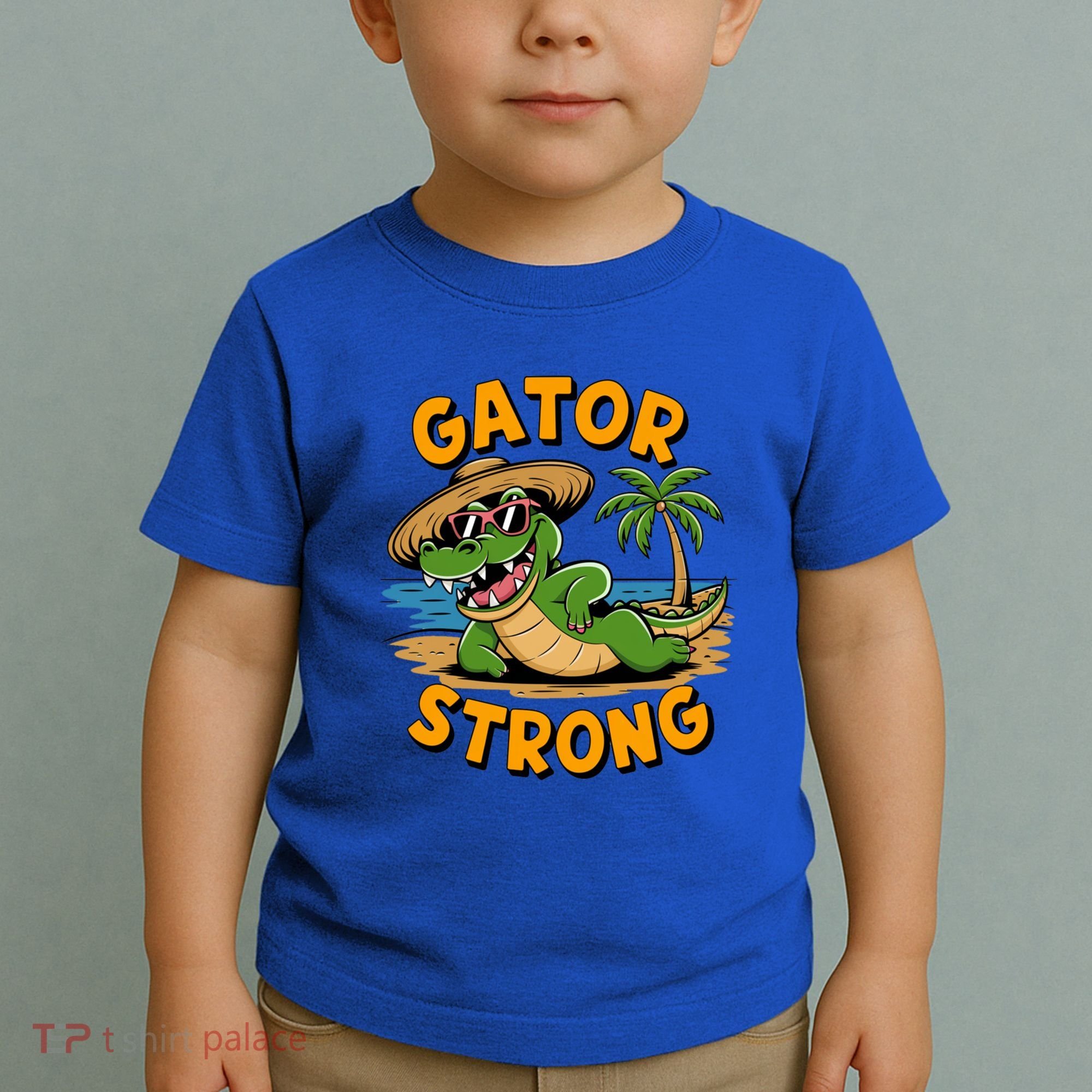 Gator Strong Funny Florida Alligator Sunglasses Present Gift Toddler T-Shirt