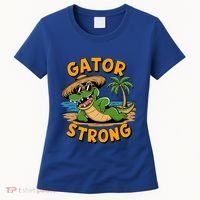 Gator Strong Funny Florida Alligator Sunglasses Present Gift Women's T-Shirt thumb 0