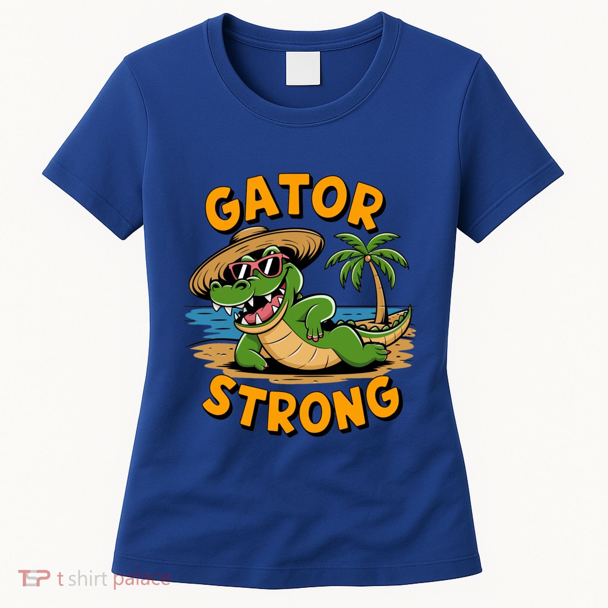 Gator Strong Funny Florida Alligator Sunglasses Present Gift Women's T-Shirt
