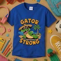 Gator Strong Funny Florida Alligator Sunglasses Present Gift Kids T-Shirt thumb 3