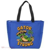 Gator Strong Funny Florida Alligator Sunglasses Present Gift Tote Bag thumb 0