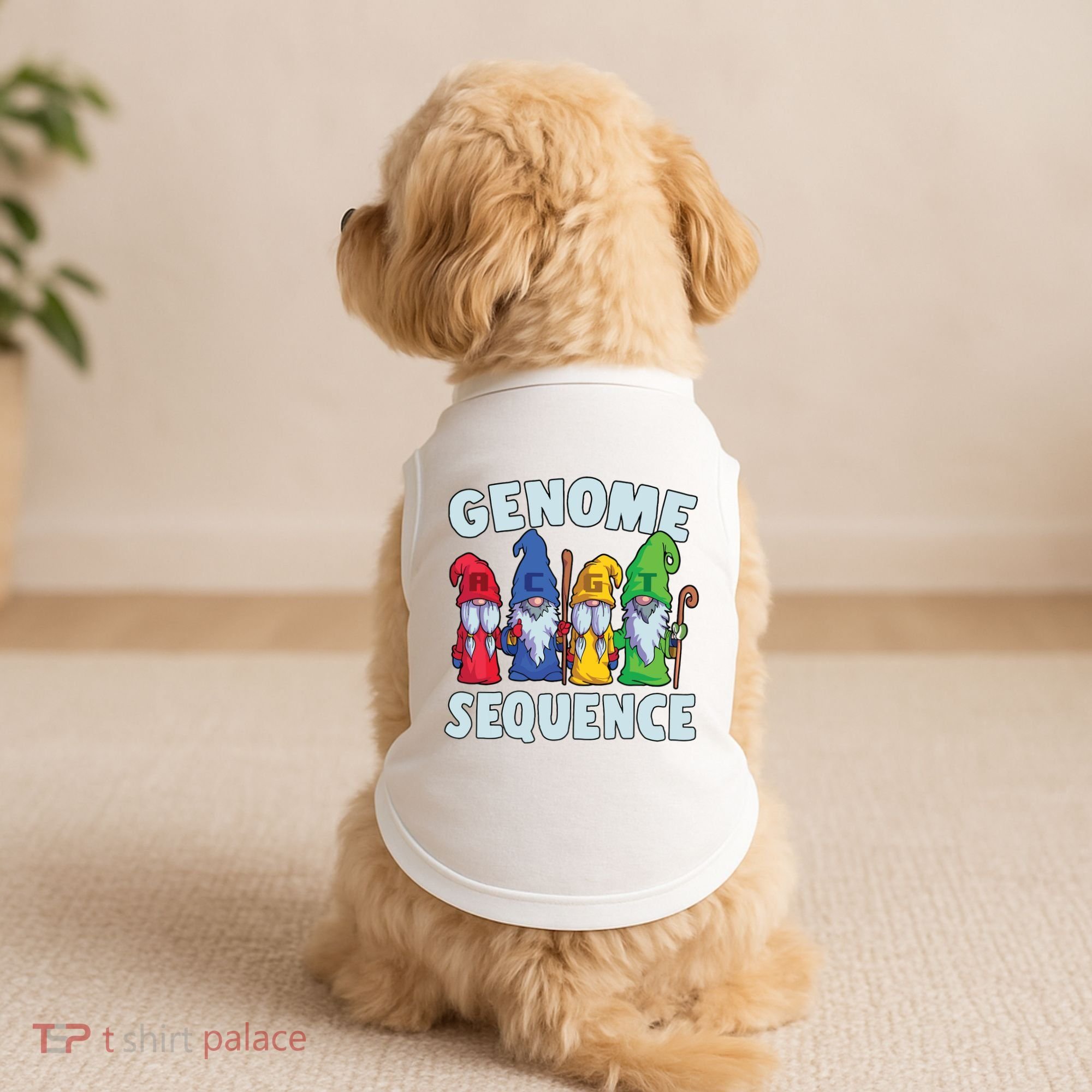 Genome Sequence Funny Gnome Biology Physics Science Pun Doggie Tank