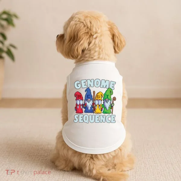 Genome Sequence Funny Gnome Biology Physics Science Pun Doggie Tank