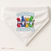 Genome Sequence Funny Gnome Biology Physics Science Pun USA-Made Doggie Bandana thumb 0