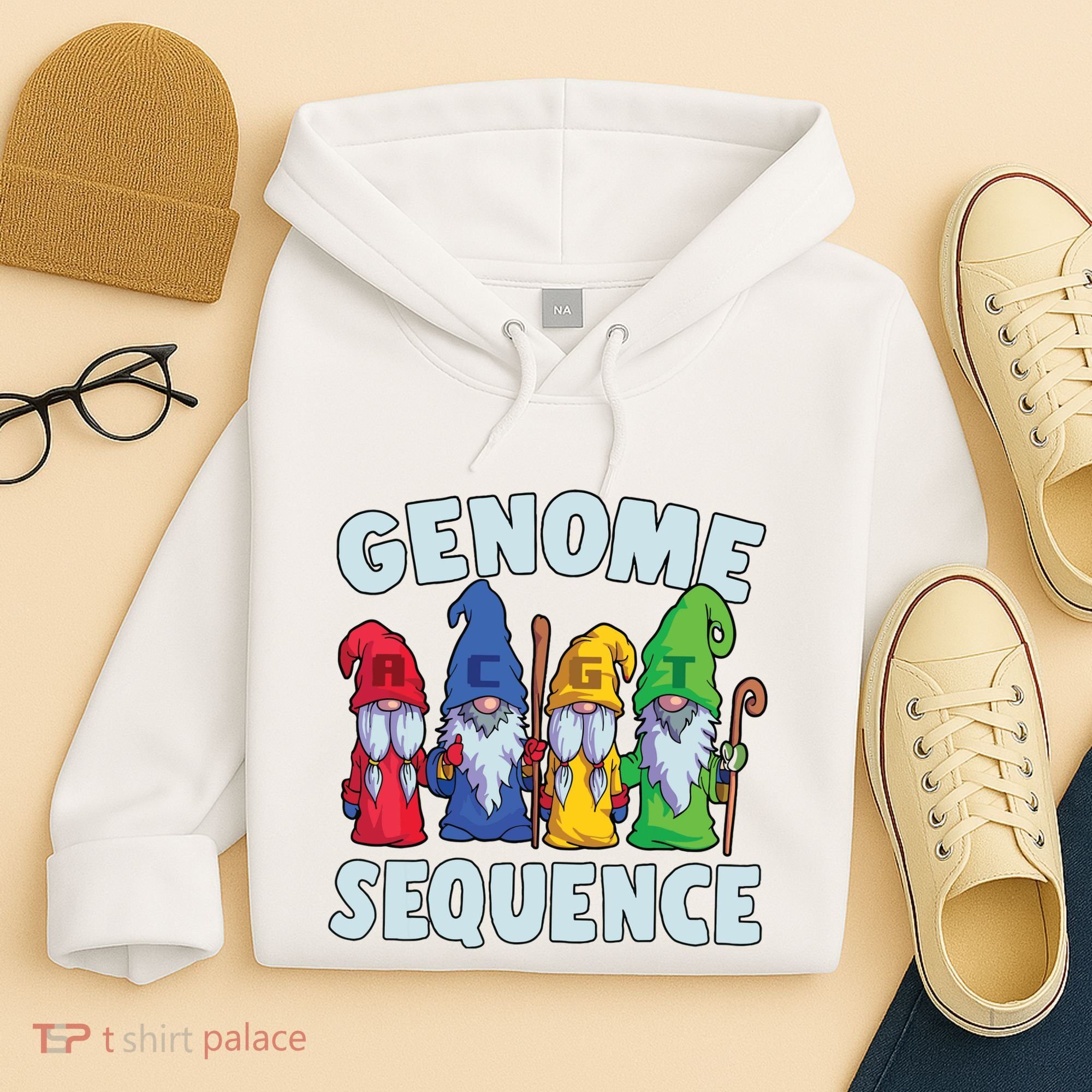 Genome Sequence Funny Gnome Biology Physics Science Pun Hoodie