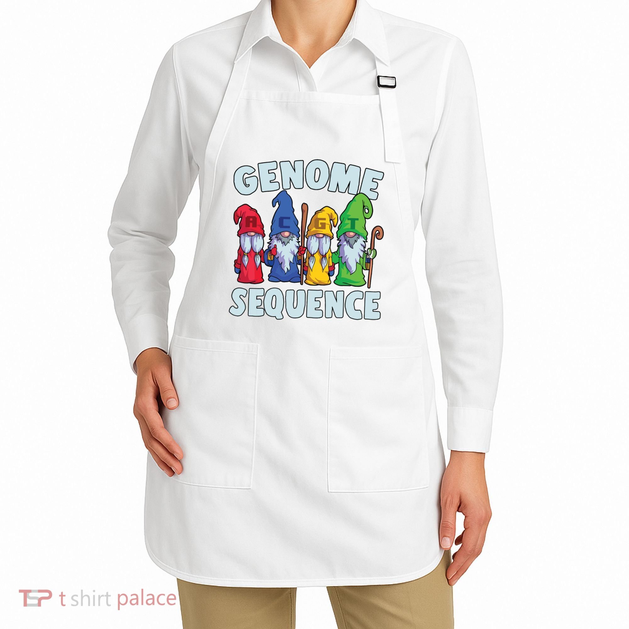 Genome Sequence Funny Gnome Biology Physics Science Pun Apron