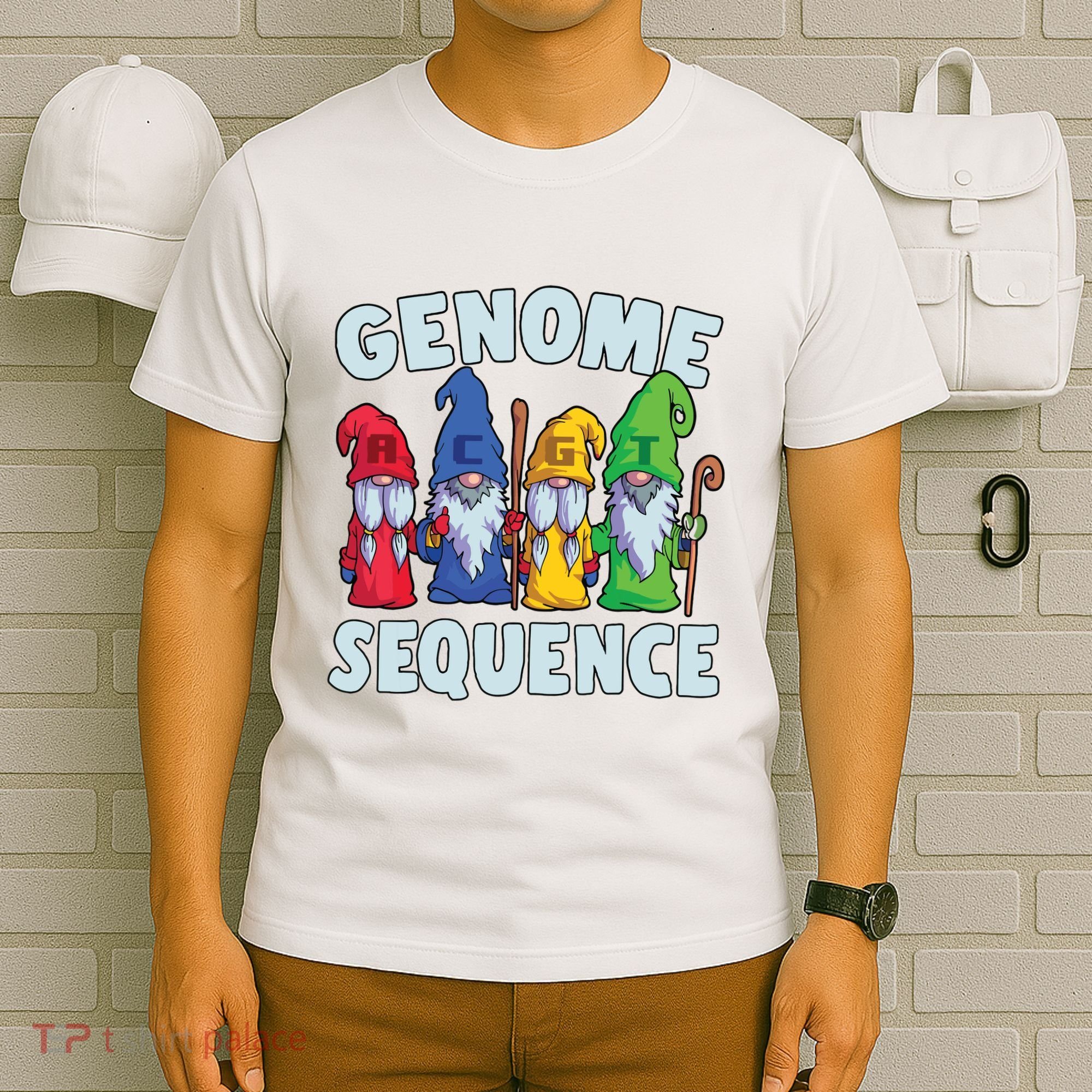 Genome Sequence Funny Gnome Biology Physics Science Pun T-Shirt