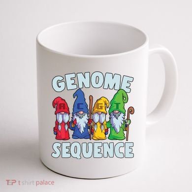 Genome Sequence Funny Gnome Biology Physics Science Pun Coffee Mug back