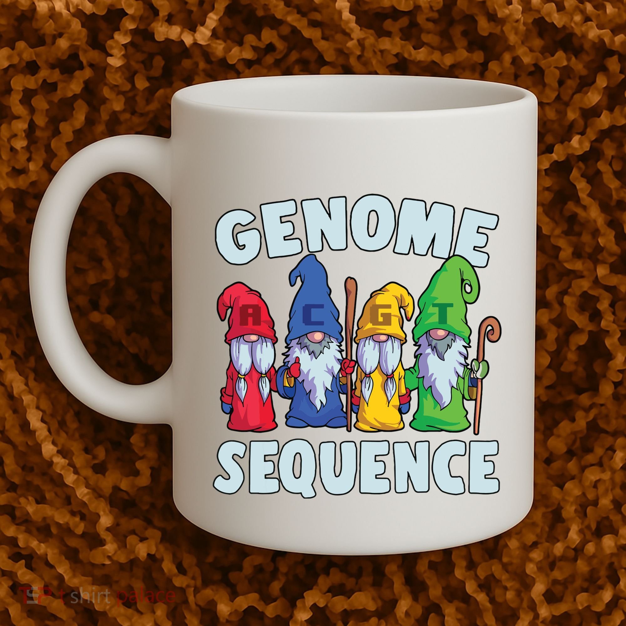 Genome Sequence Funny Gnome Biology Physics Science Pun Coffee Mug