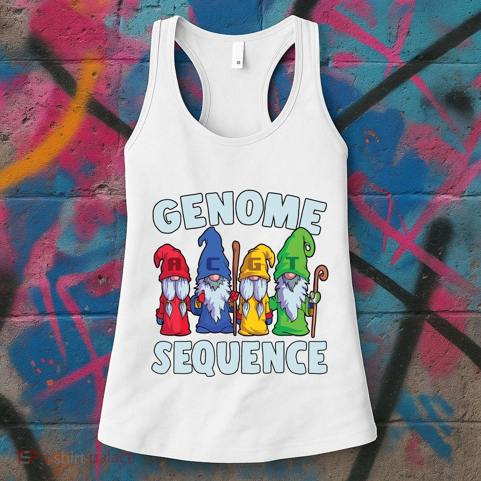 Genome Sequence Funny Gnome Biology Physics Science Pun Women's Tank Top