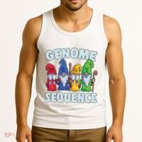 Genome Sequence Funny Gnome Biology Physics Science Pun Tank Top thumb 3