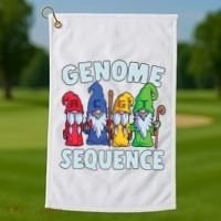 Genome Sequence Funny Gnome Biology Physics Science Pun Golf Towel thumb 1