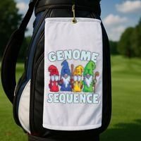 Genome Sequence Funny Gnome Biology Physics Science Pun Golf Towel thumb 2