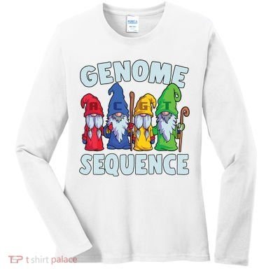 Genome Sequence Funny Gnome Biology Physics Science Pun Women's Long Sleeve Shirt