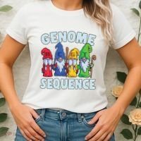 Genome Sequence Funny Gnome Biology Physics Science Pun Women's T-Shirt thumb 2