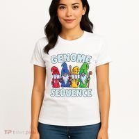 Genome Sequence Funny Gnome Biology Physics Science Pun Women's T-Shirt thumb 4